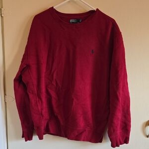 Ralph Lauren Men's Rich Red Crewneck Sweater